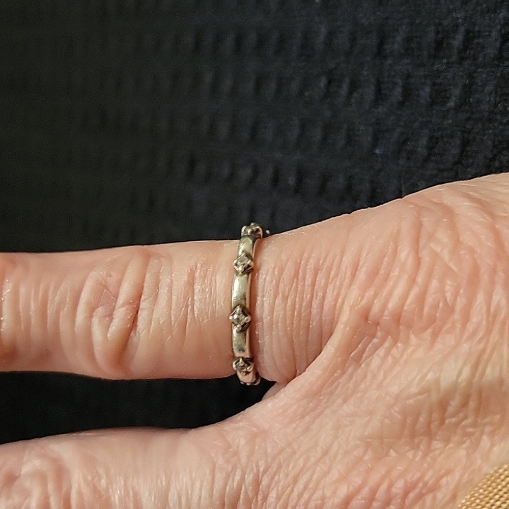 Pandora stackable band with CZ stones